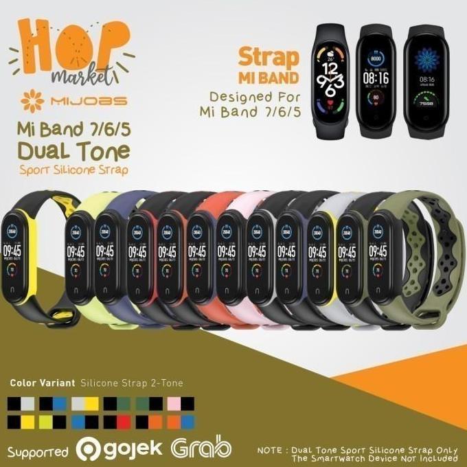 MIJOBS SPORTS DUAL TONE Strap XIAOMI MI BAND 5 Silicone Tali Silikon