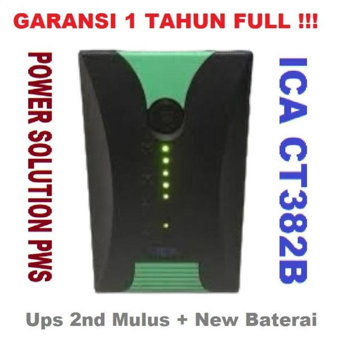 UPS ICA CT382B 600VA / 300Watt With AVR Stabilizer [ UPS 2ND Mulus + New Baterai Bergaransi ]