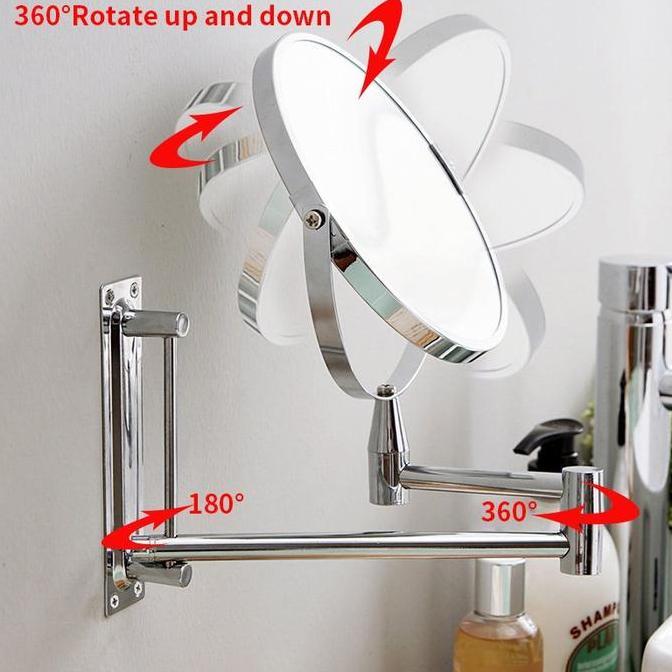 Kaca Cermin Rias Make Up Dinding Kamar Mandi Wastafel Toilet