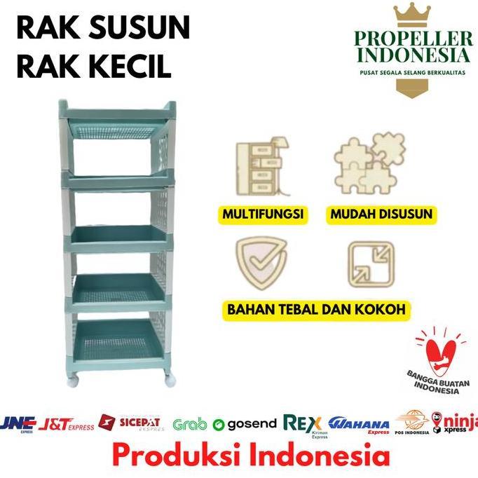 PROMO DISKON - Rak Susun Kecil Plastik Roda Rak Buku Rak Serbaguna 855 856 857