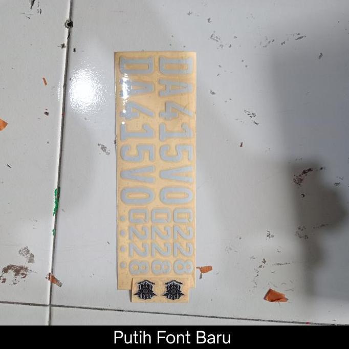 STICKER PLAT NOMOR MOTOR REFLEKTIF/FOSFOR