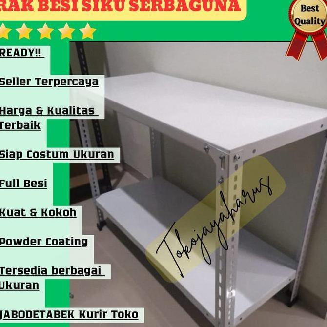PROMO - rak besi siku lubang 2 susun 100x50x100cm