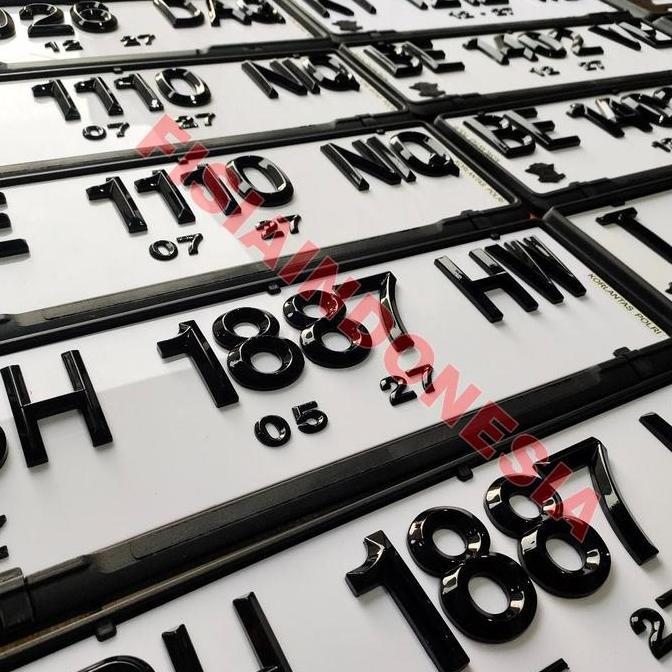 PLAT NOMOR MOBIL PUTIH TIMBUL MEWAH - VARIASI LANCIP AKRILIK