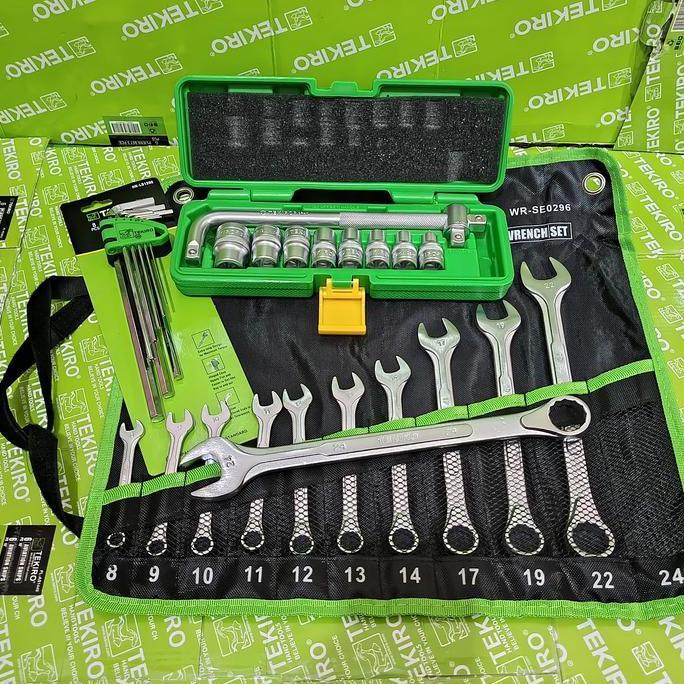 TEKIRO Paket Bengkel Full Set / Alat Kunci Motor Mobil / Perkakas Bengkel / Tools Set