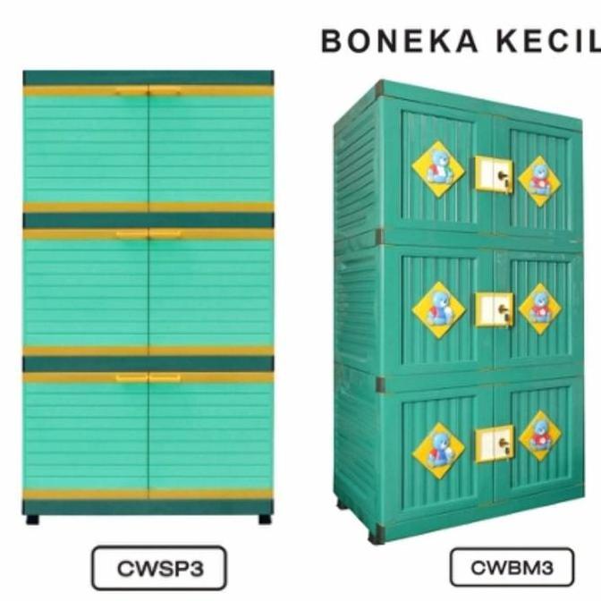 PROMO - Lemari Plastik Lemari Pakaian Club Susun 3 Besar