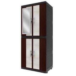 Lemari Plastik Ebony NAIBA 9524 / Lemari MSC Naiba Fit Mirror dan Non Mirror - Lemari Pakaian Plasti