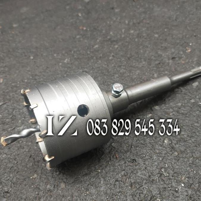 mata bor tembok beton 4 inch plus conector 200 mm hole saw set 100 mm