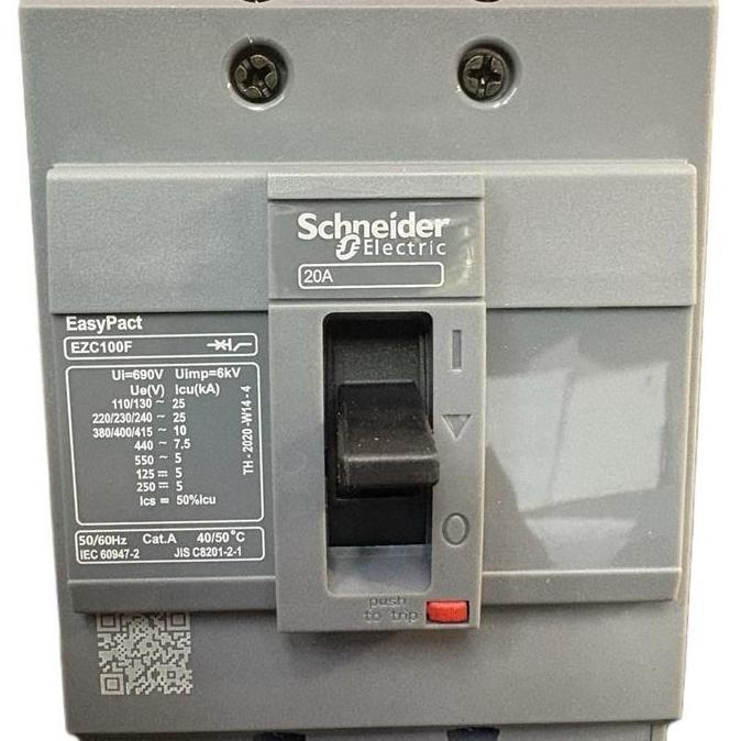 Murah MCCB 50A 3Phase Schneider ORI - Easy Pact EZC 100B 50 Ampere 3 Phase Non COD