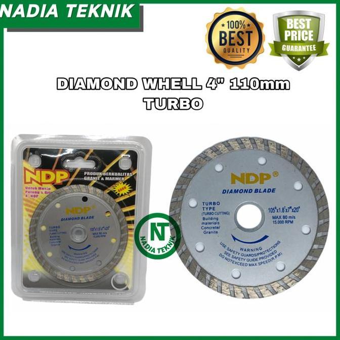 Mata Pisau Potong Keramik Kering Basah Turbo 4" / Diamond Wheel NDP