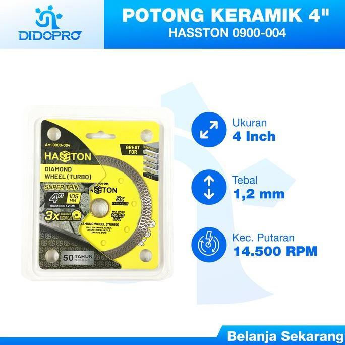 HASSTON PROHEX 0900-004 Diamond Wheel Turbo - Mata Pisau Potong Granit Keramik Batu