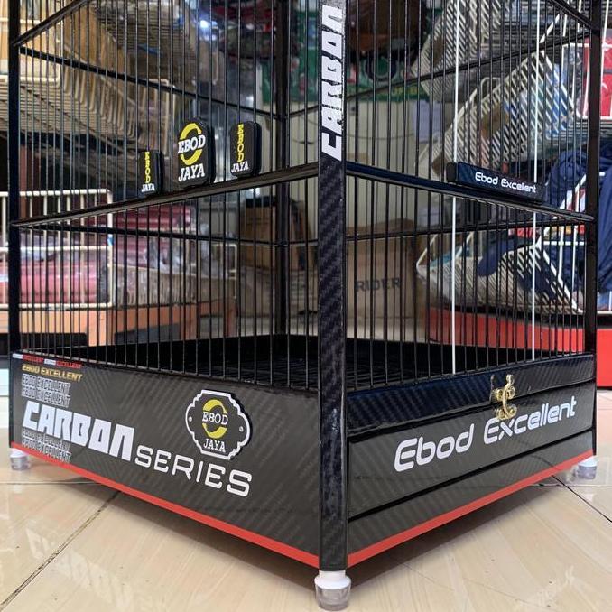 SANGKAR KANDANG BURUNG / KOTAK NO. 2 RUJI FIBER / EBOD DECAL CARBON SERIES TERBARU