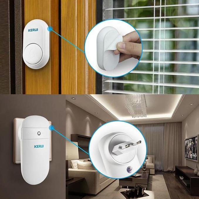 KERUI Bel Rumah Wireless Bell Pintu KERUI M518 Doorbell Bel Tanpa Baterai