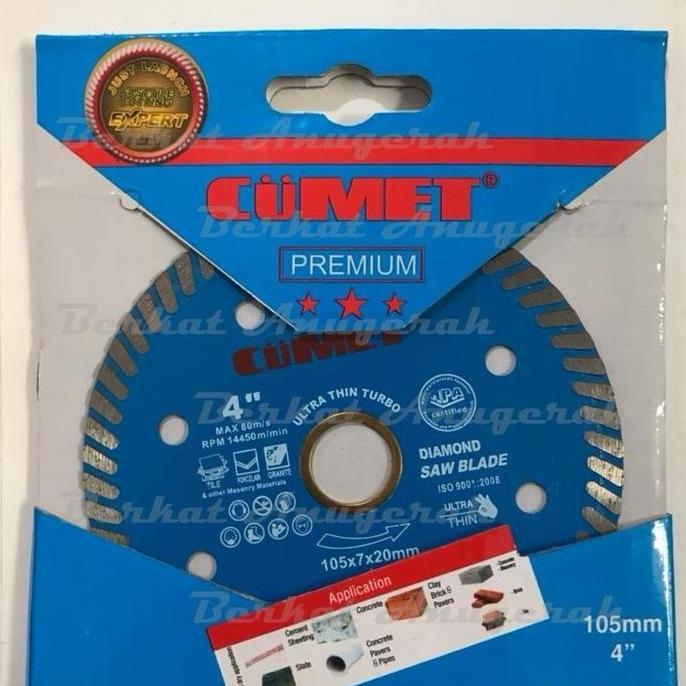 CUMET Diamond Wheel 4" Ceramic Turbo Granit Keramik Tile Ultra Thin