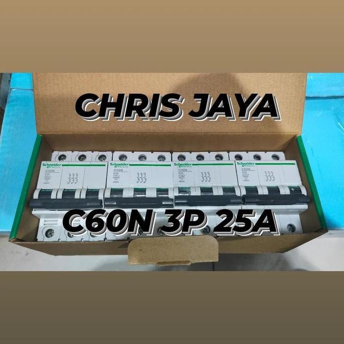 MCB C60N Schneider 25A 3 Phase 3p 3phase 25A mcb Schneider