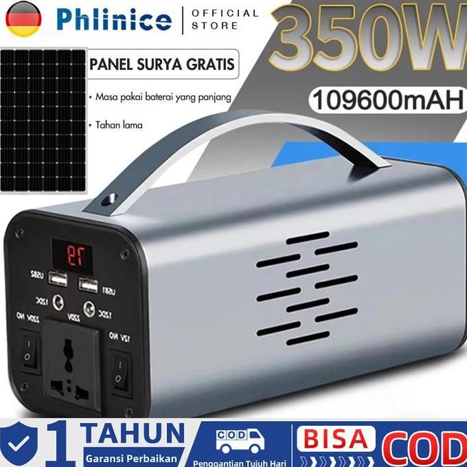 Penjualan Panas Stasiun Tenaga Surya 109600mAh 350W 220V Stasiun Tenaga Surya Portabel Surya Station