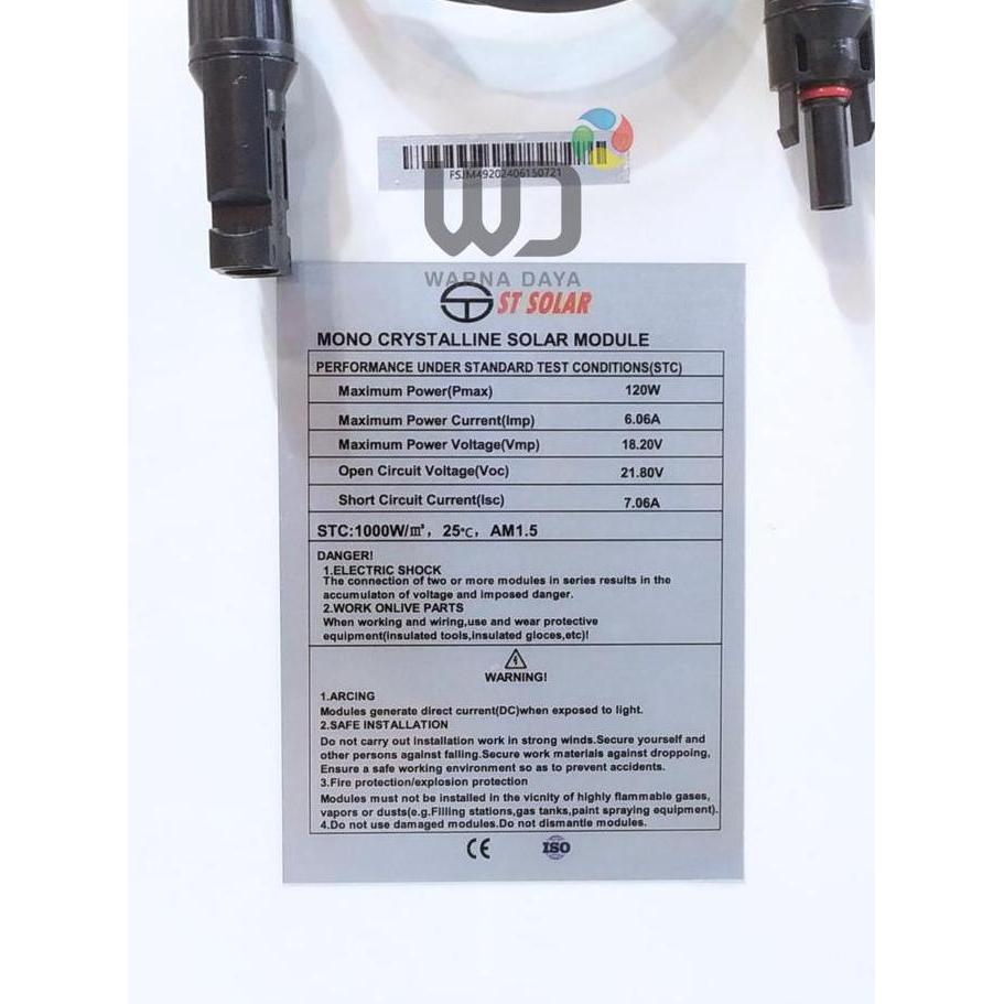 Panel Surya Solar Panel ST Solar 120WP Mono