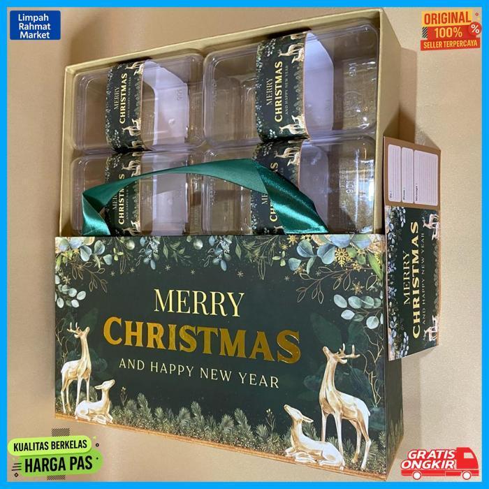 Exclusive Hampers Natal Kue Kering | Kotak Christmas Kue | Hardbox Natal Hampers