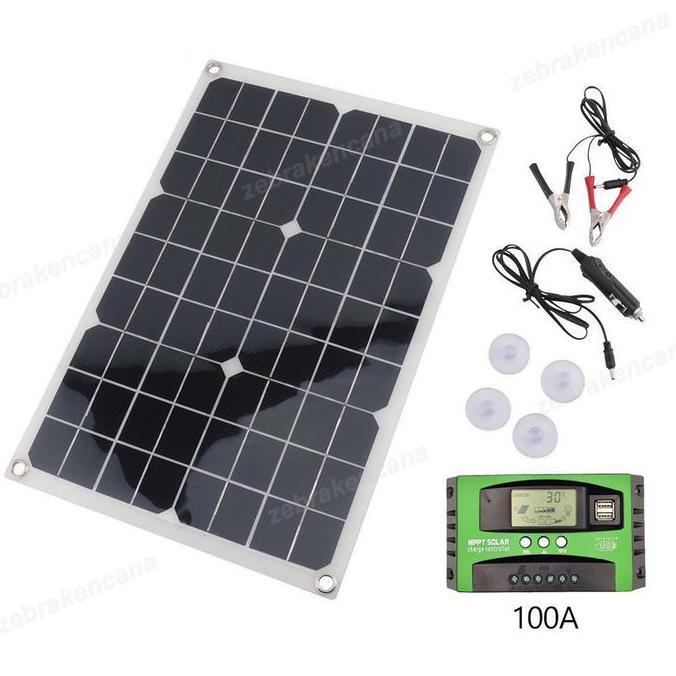 150WSolar Panel Panel Surya Pembangkit Listrik Tenaga Surya With Pengontr