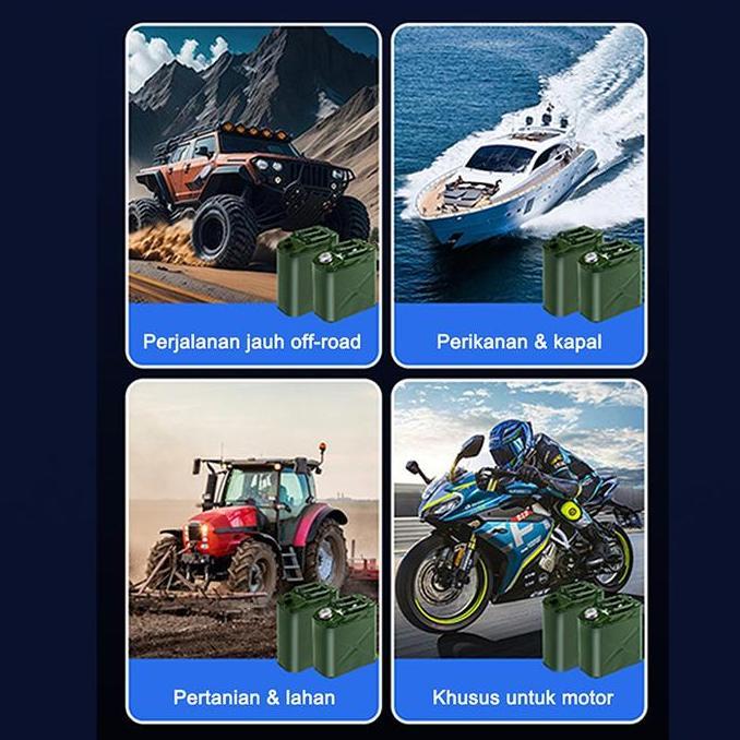 JERRYCAN Jerigen Besi Jerrycan Bensin Solar 10/20/30 Liter Tangki Oli Minyak Plus selang GAN