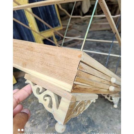 sangkar cungkok bahan full jati ambrukan