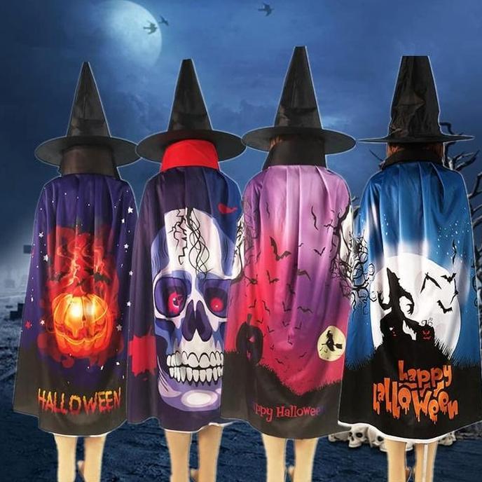 JUBAH PRINT PENYIHIR PREMIUM JUBAH HALLOWEEN ANAK COSTUM PARTY MURAH