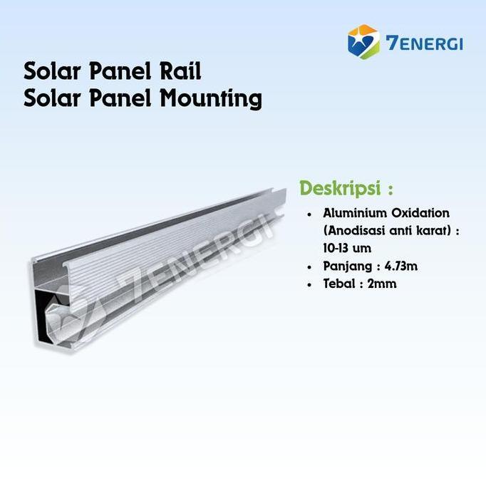 Aluminium PV Mounting Rail 4730mm Alloy 6005 / Solar Panel Rail -  Solar Panel PV Mounting Rail / So