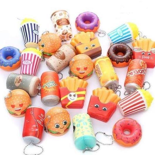 FAST FOODS KITCHEN SQUISHY lucu koleksi soft fidget