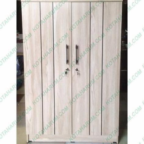 TERBARU - lemari kayu 2 pintu baju pakaian pendek 120 melody coklat putih bandun