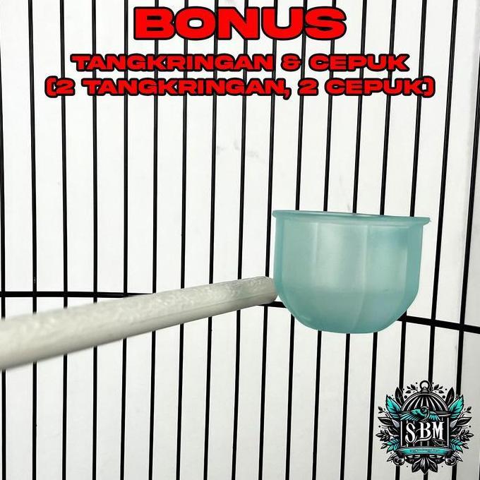 Sangkar Burung Lovebird Motif Bintang Warna Kuning Stabilo | Sangkar Burung Love Bird Parkit Kenari 