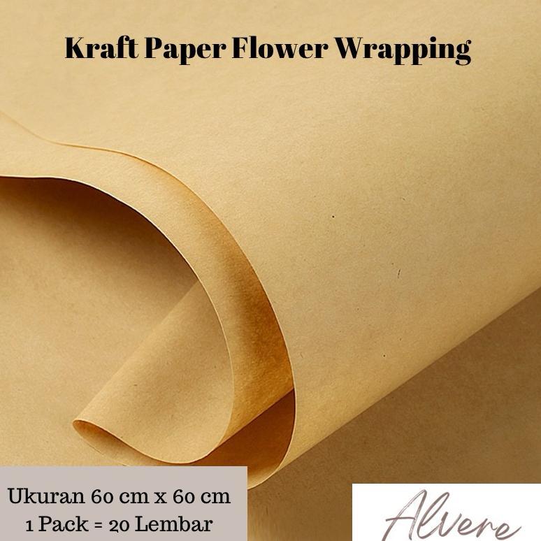 Kertas Kraft Craft Paper Vintage Flower Wrapping Buket Bunga