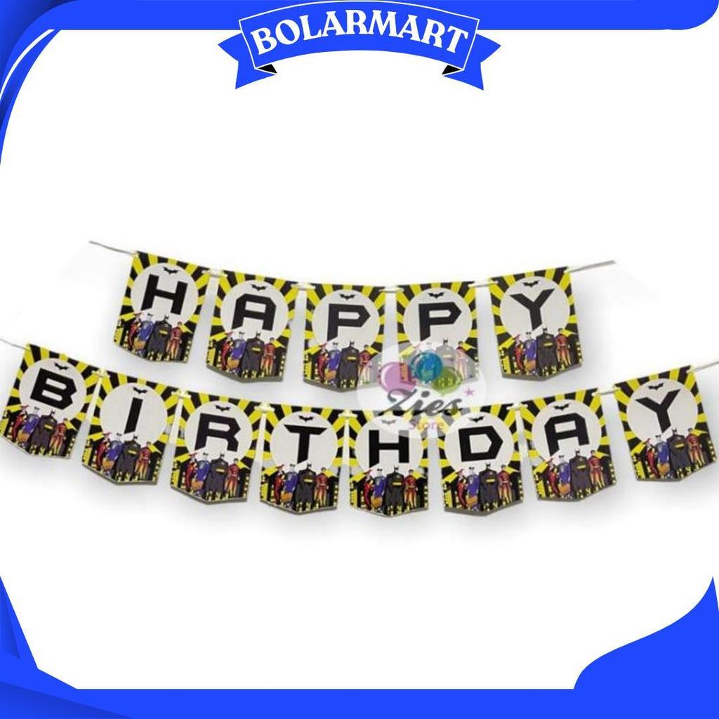 Banner Happy Birthday Batman / Banner Ulang Tahun Batman Zs Cod