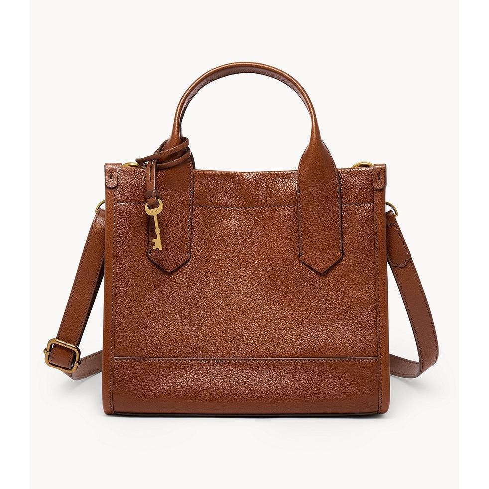 Fossil Kyler Satchel Leather Medium Brown Tas Wanita - SHB3135-210