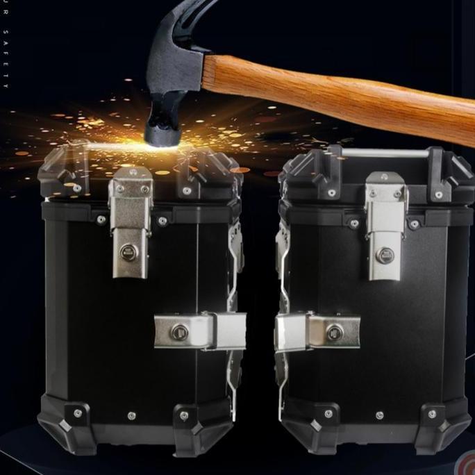 Side Box Motor Aluminium Pannier - Box Samping Motor