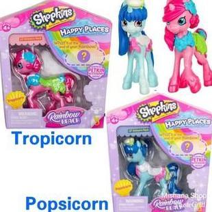 Shopkins Happy Places Rainbow Beach Lil Pony Popsicorn Tropicorn Kuda Figure