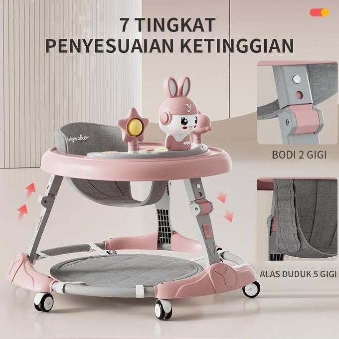 HAPYEE Baby Walker Roda Bayi Belajar Jalan