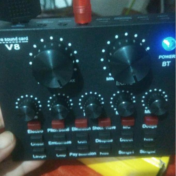 soundcard v8 mixserSoundcard V8 Mixer Sound Card Audio Bluetooth USB External Home Record