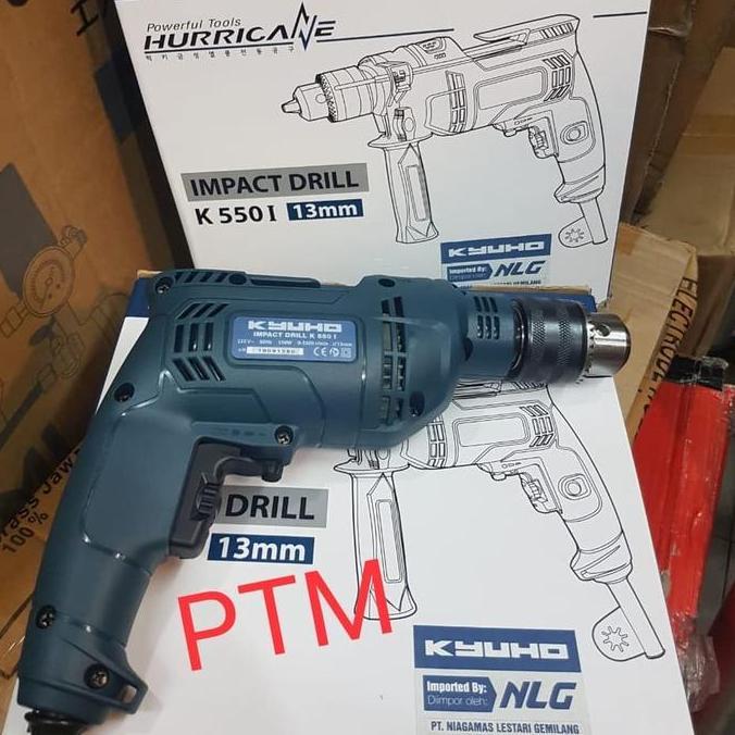 MESIN BOR TANGAN KYUHO K550i - BOR TEMBOK 13MM - IMPACT DRILL KYUHO