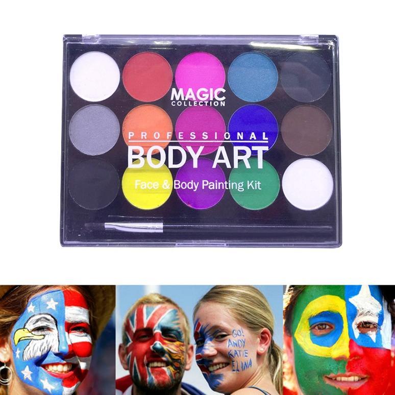 12 Warna Body Face Painting Cat Wajah Painting Wajah Body Painting Palette Wajah