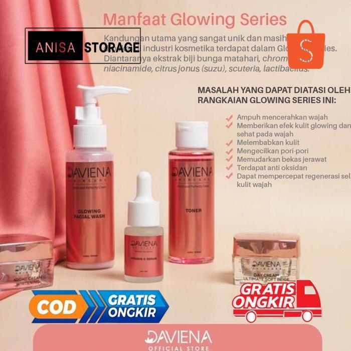 Of14 [Official] Daviena Skincare | GLOWING SERIES | PEMUTIH WAJAH BPOM|DAVINA SKINCARE Murah
