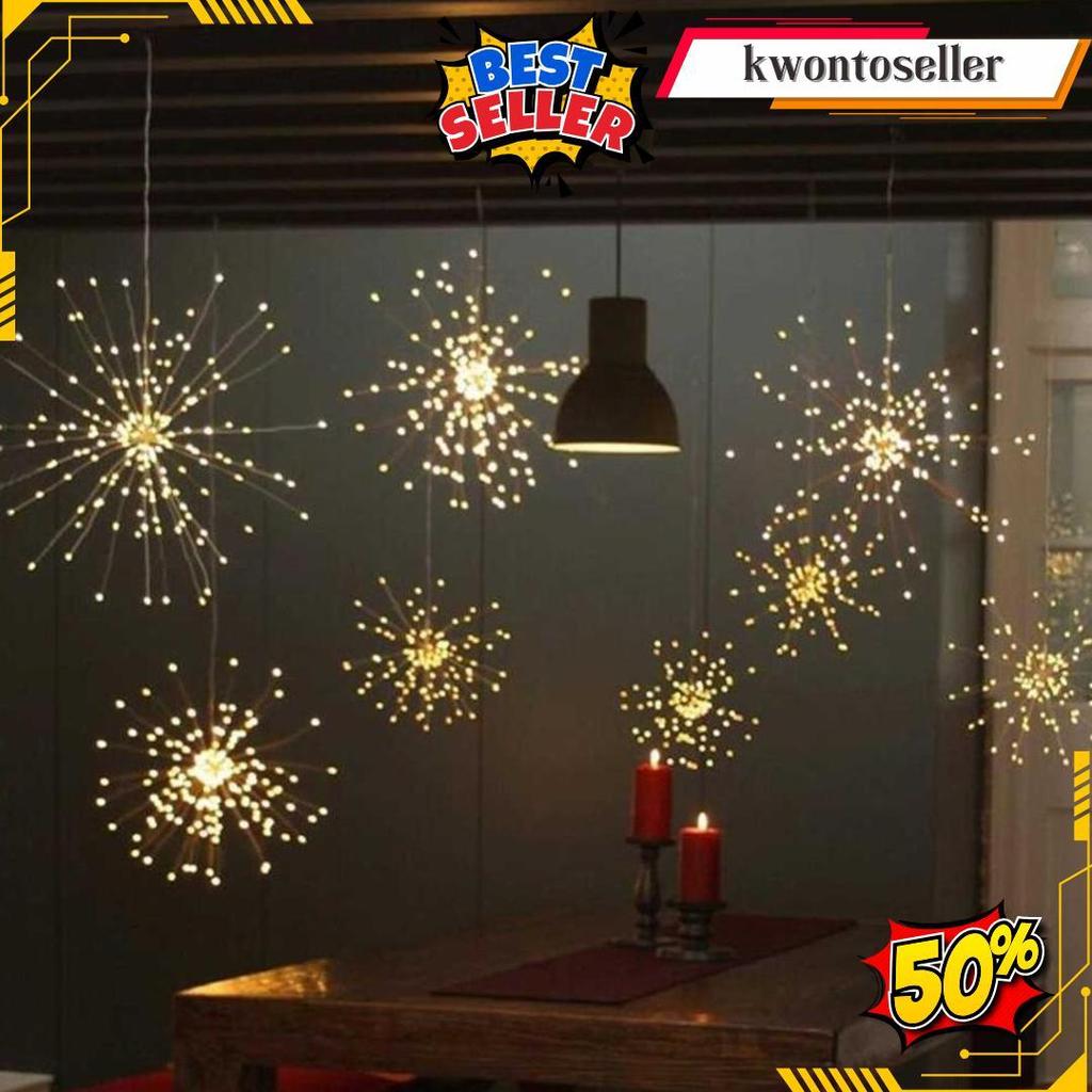 Lampu Led Gantung Taman Outdoor Cafe Model Petasan Kembang Api Natal Cod