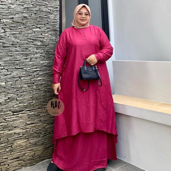 Kamima Set Tunik Rayon Twill Plus Rok by Kirania