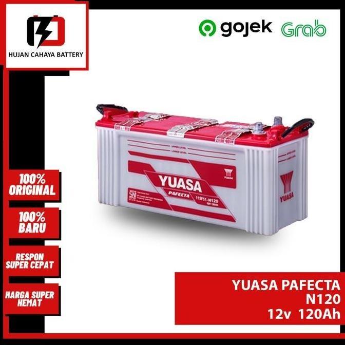 Promo Aki Mobil YUASA PAFECTA N120 / N-120 / N 120 - Aki GENERATOR GENSET COD