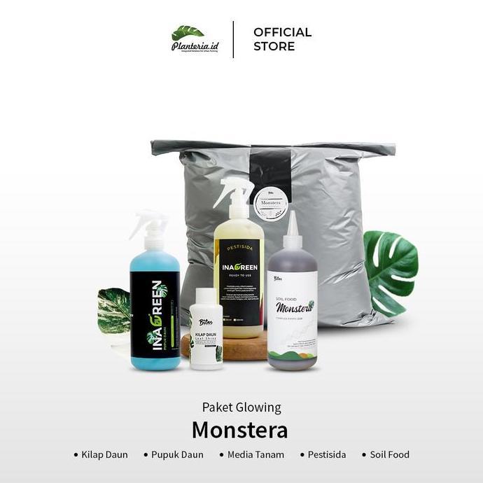 Promo Paket Glowing Monstera Metan Pupuk Kilap Daun, Pestisida dan Soilfood COD