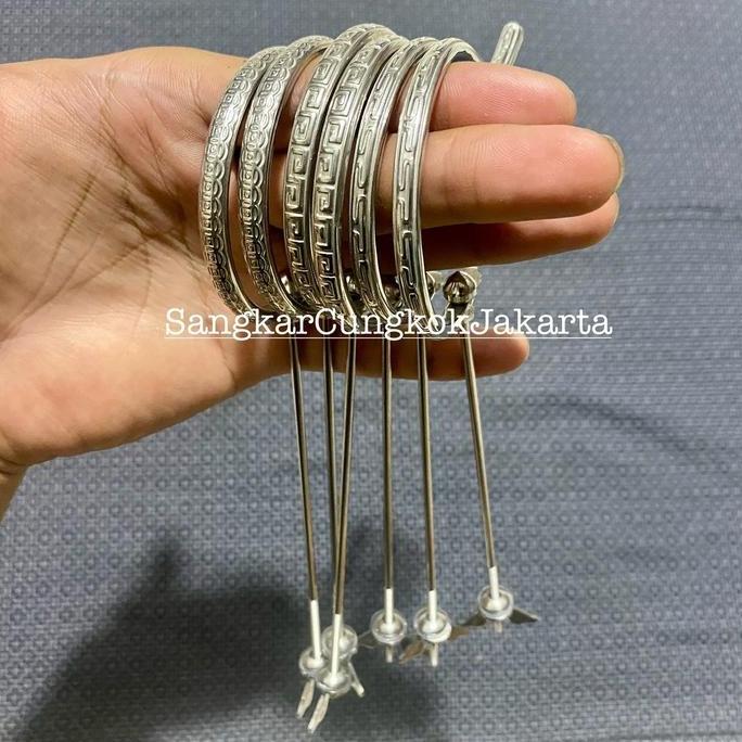 TERMURAH - Gantungan Sangkar Pleci Stainless Motif As15cm Ori Cungkok