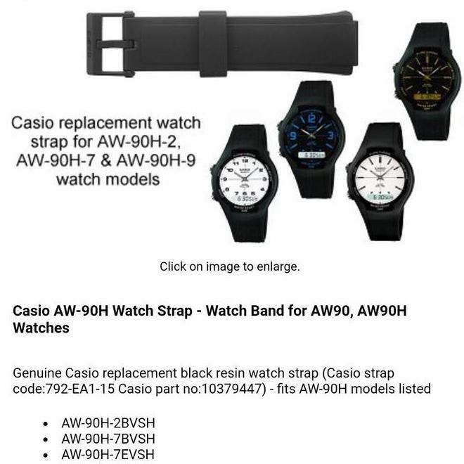 Strap Casio Aw-90H Aw 90H Aw 90 Casio Original
