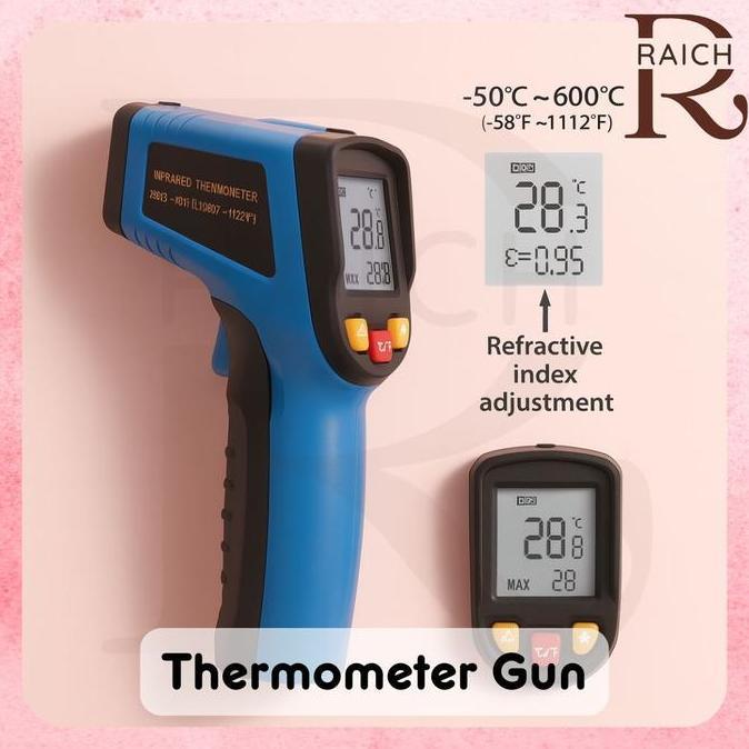 PROMO DISKON - Termometer Masak Tembak Infrared Digital Cooking Thermometer Gun Suhu