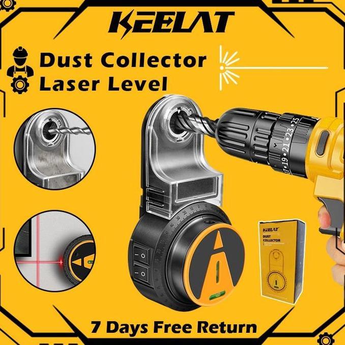 TERLARIS - KEELAT 360 Derajat Laser Laser Level dinding pengisap debu