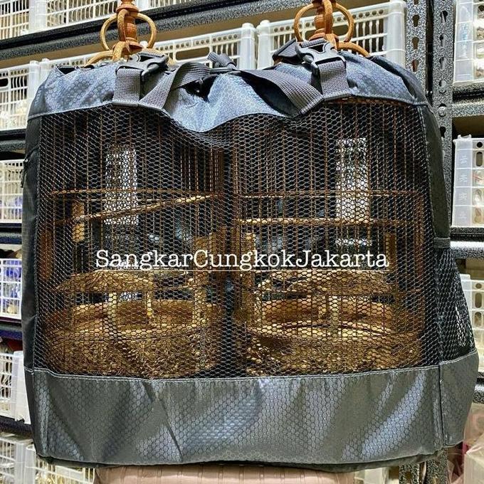 BEBAS ONGKIR - Tas Sangkar Cungkok D22 Longchim Pleci Auriventer Mata Puteh ISI 2 - A