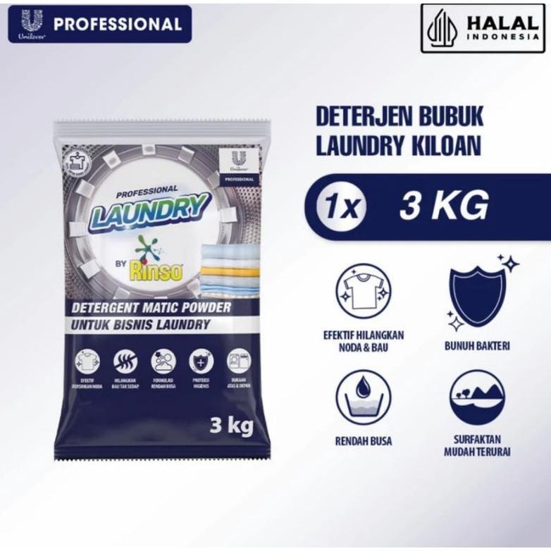 RINSO BUBUK PROFESIONAL 3Kg