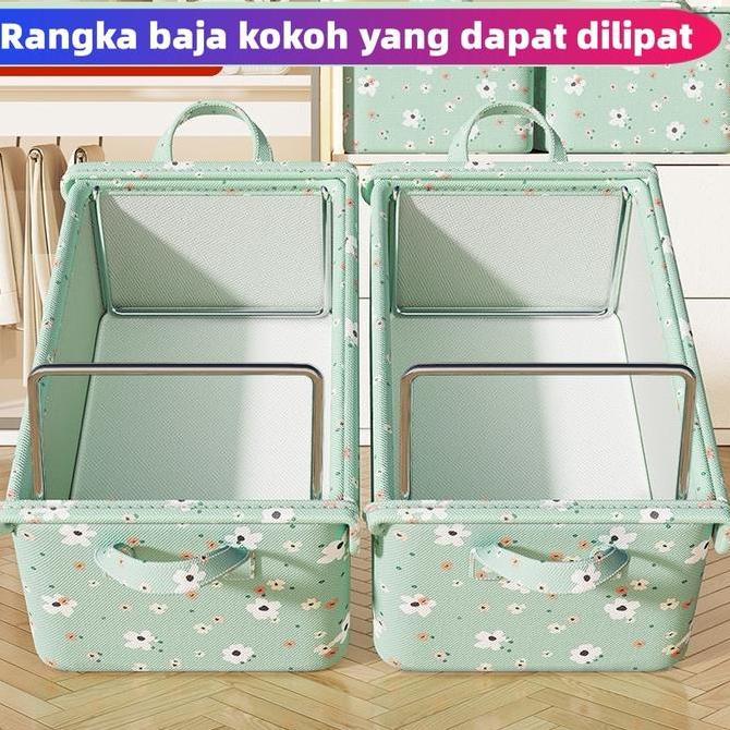Peningkatan Baru Storage box Rangka Baja Tutup super Storage box organizer tahan debu dan kelembaban